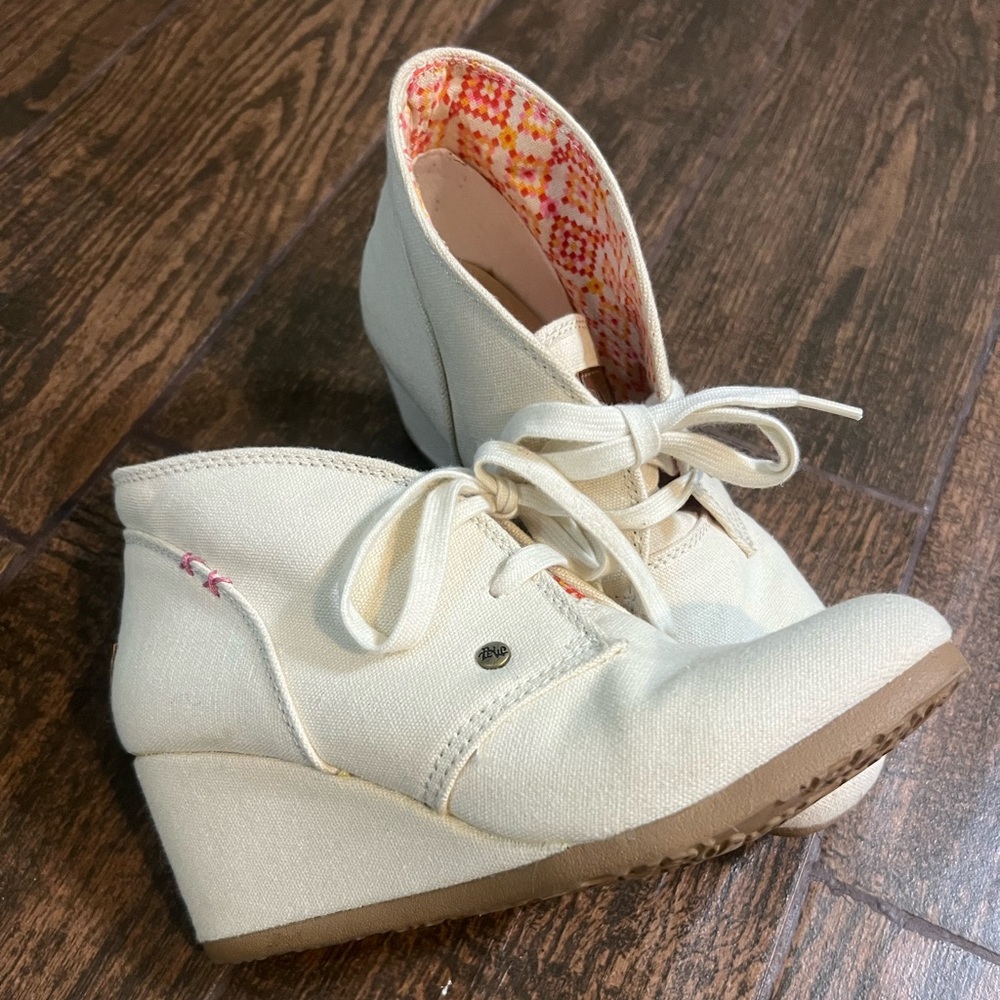 Target Cream Wedge Booties with Minimalist Style